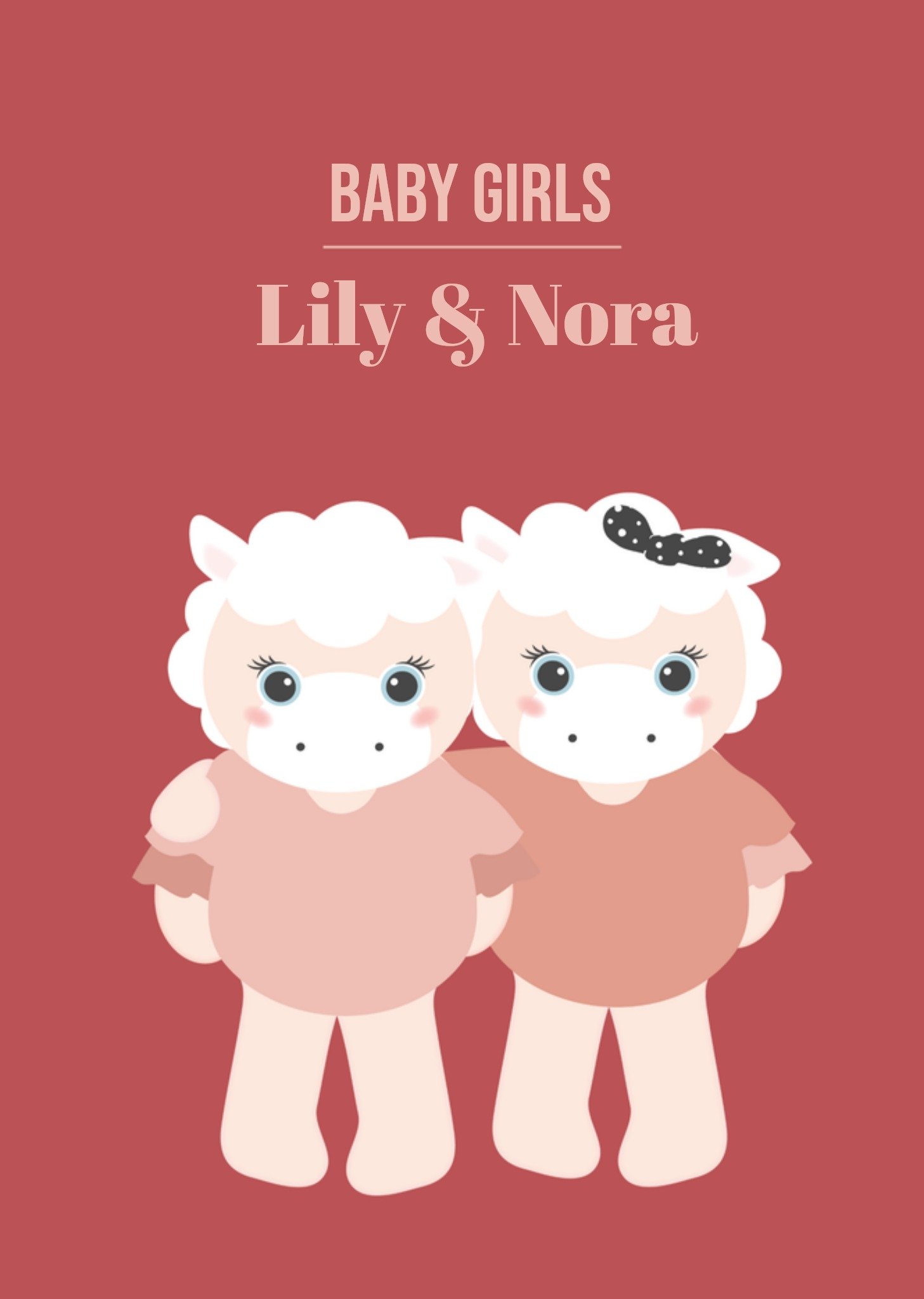 Geboortekaart Tweeling Meisje Kaart Greetz