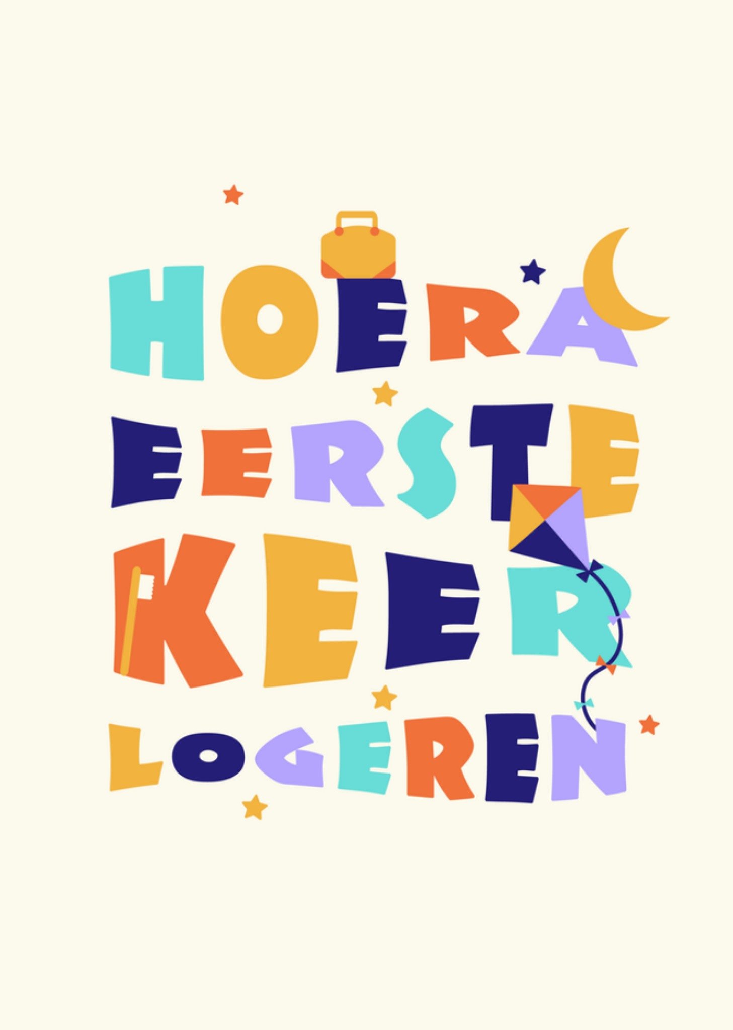 Mijlpalen Eerste keer logeren Kaart Greetz