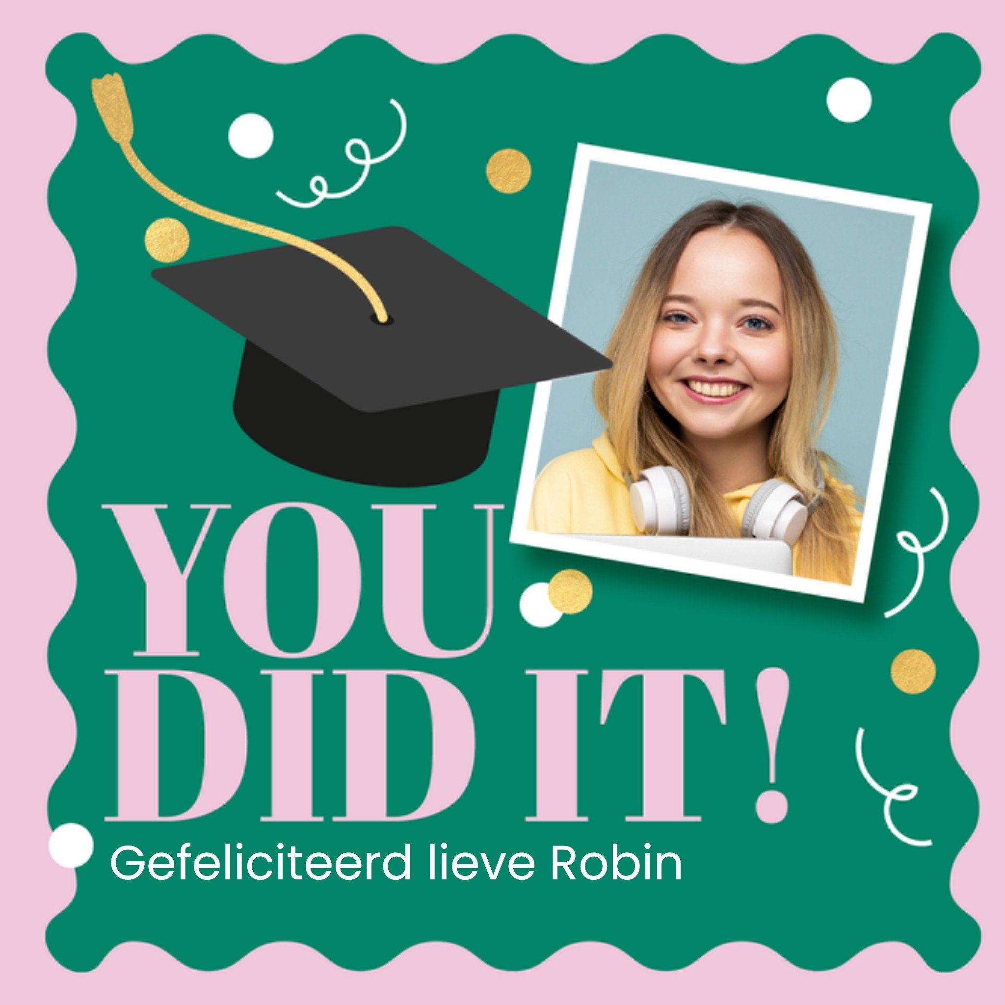 Geslaagdkaart You did it Vierkante Kaart Luckz