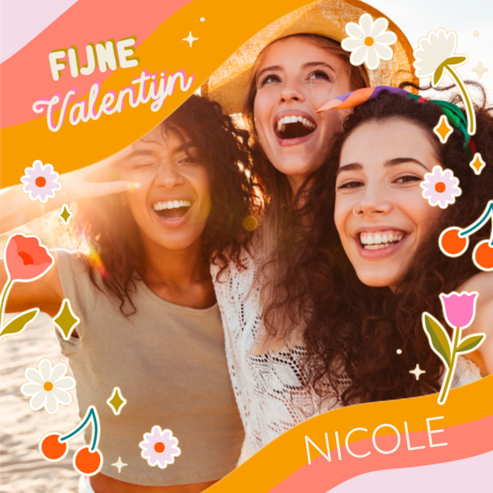 Greetz Valentijnskaart Only Kind Words Met foto Vierkant