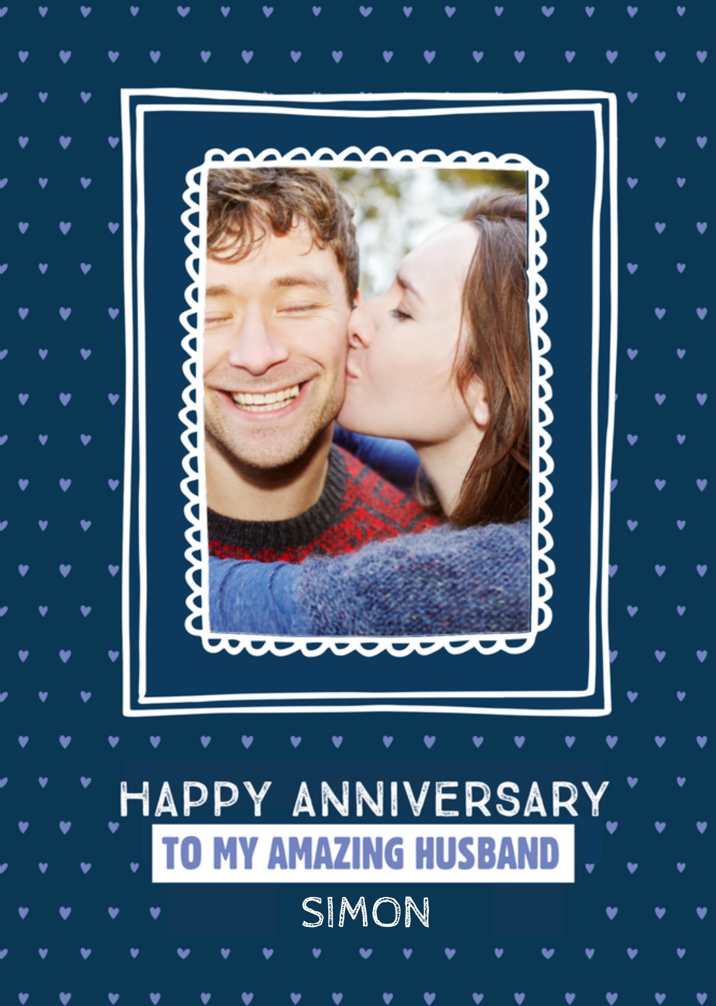 Greetz Huwelijksjubileum met foto en naam Standard Card