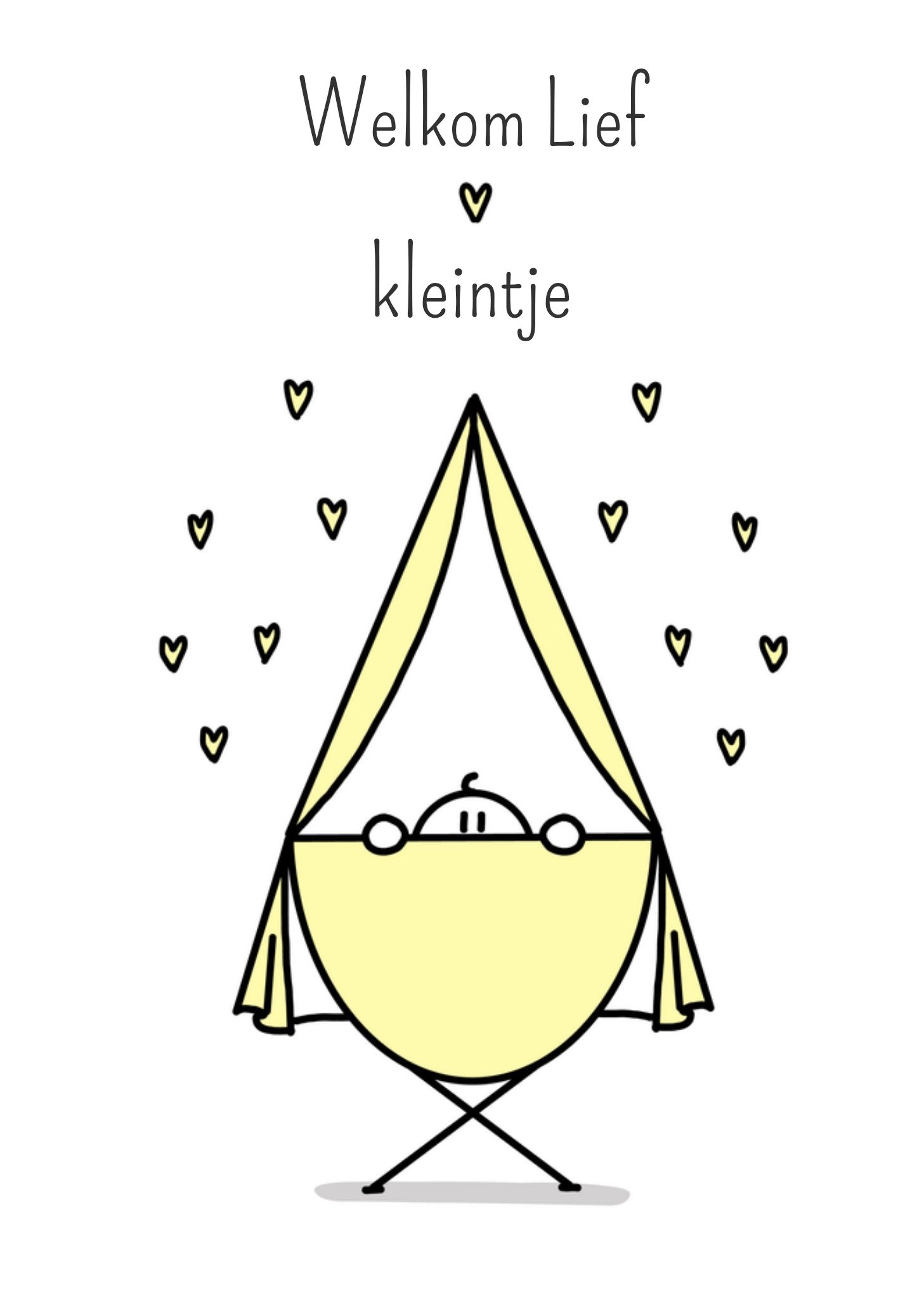 Geboortekaart aanpasbaar Kaart YH Tekent