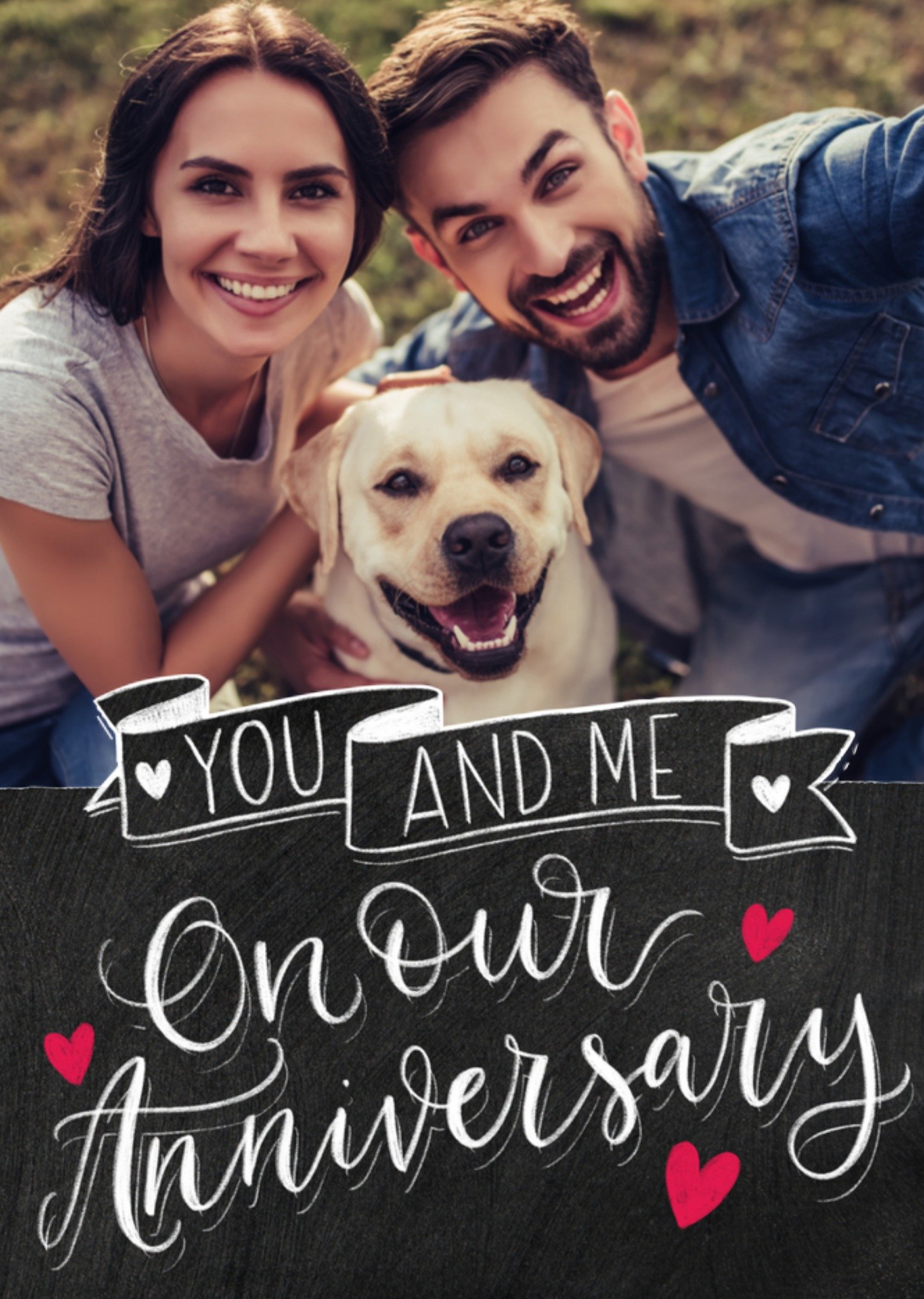 Jubileum Neutraal Foto Hartjes Kaart Greetz