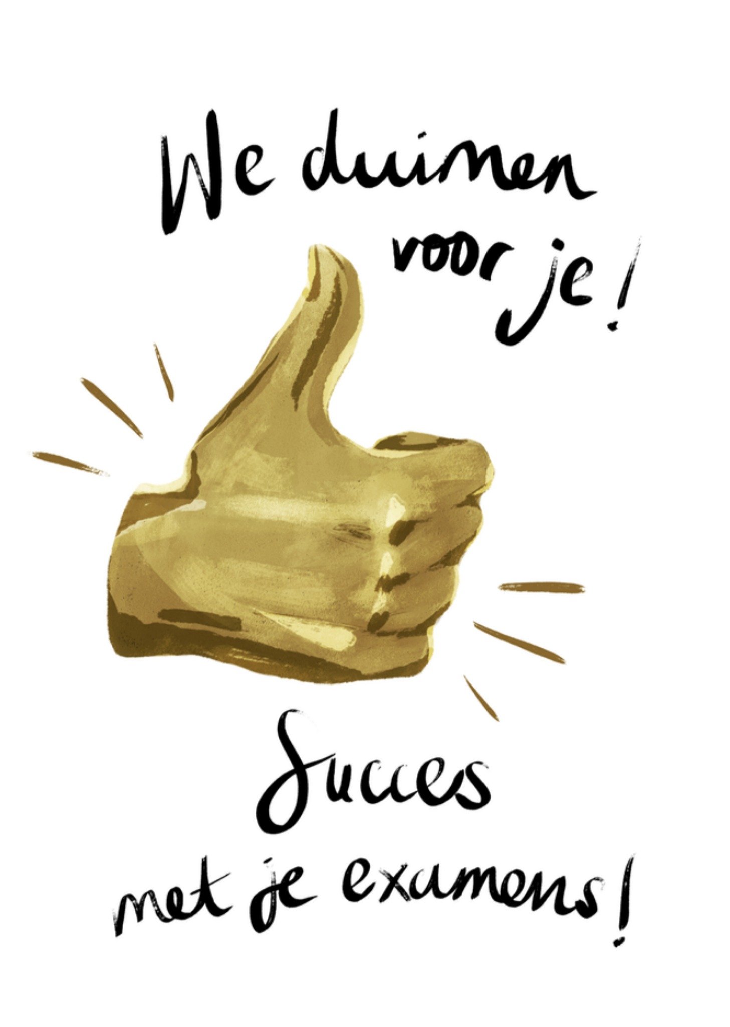 Succeskaart Very Good Very Nice Examen Duimen Kaart Greetz
