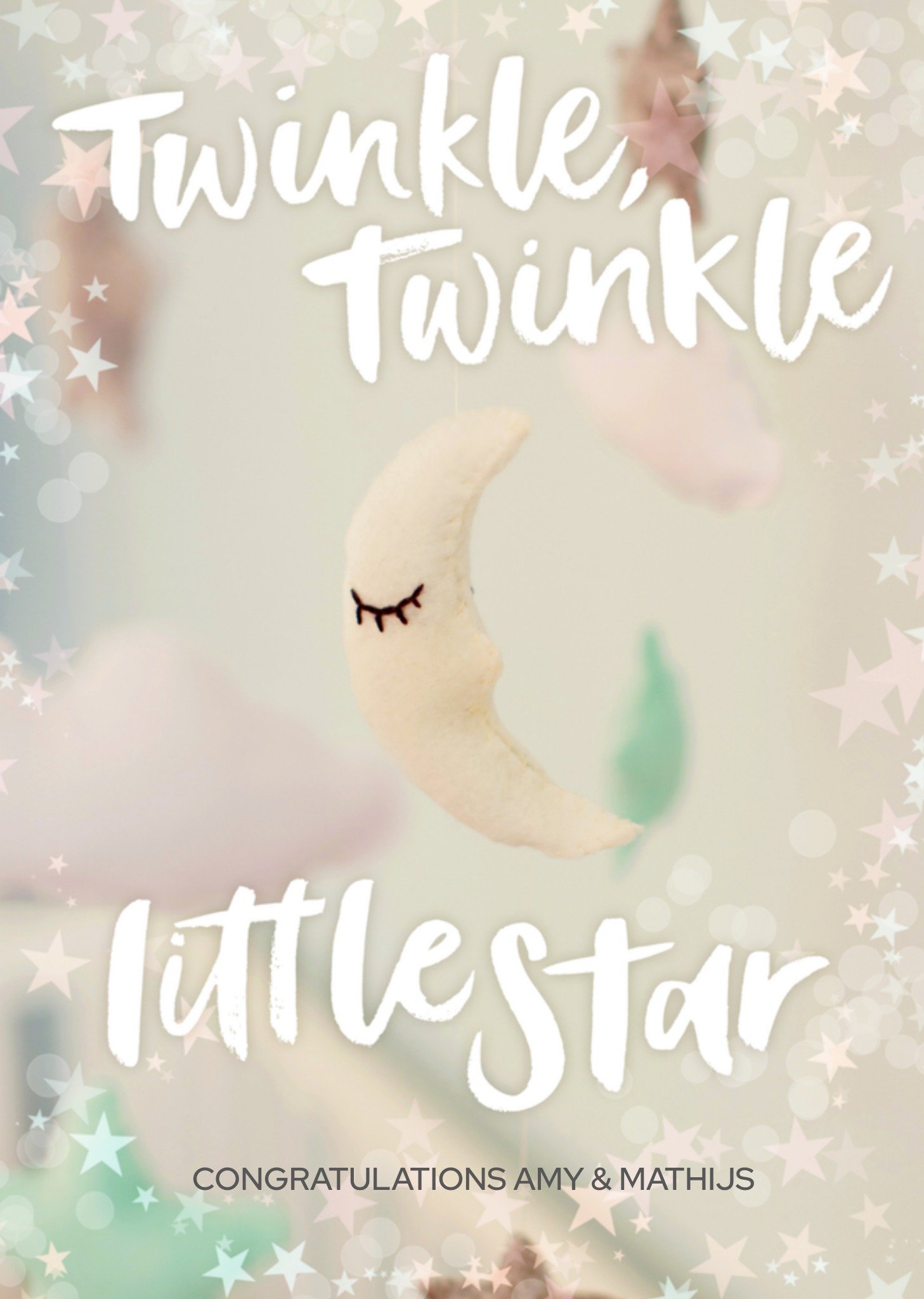 Greetz Geboortekaart twinkle little star Standard Card
