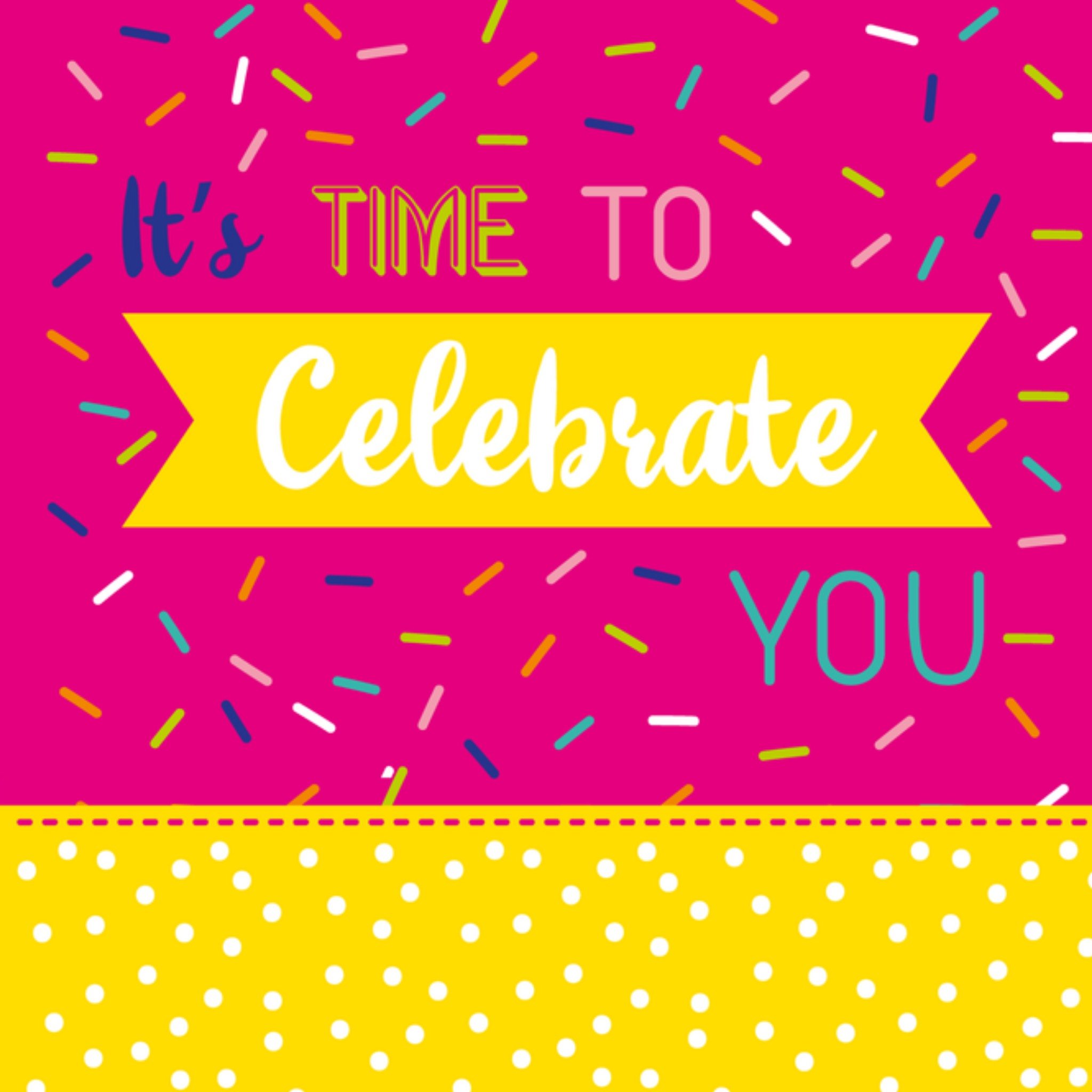 Verjaardagskaart Celebrate Vierkante Kaart Paperclip