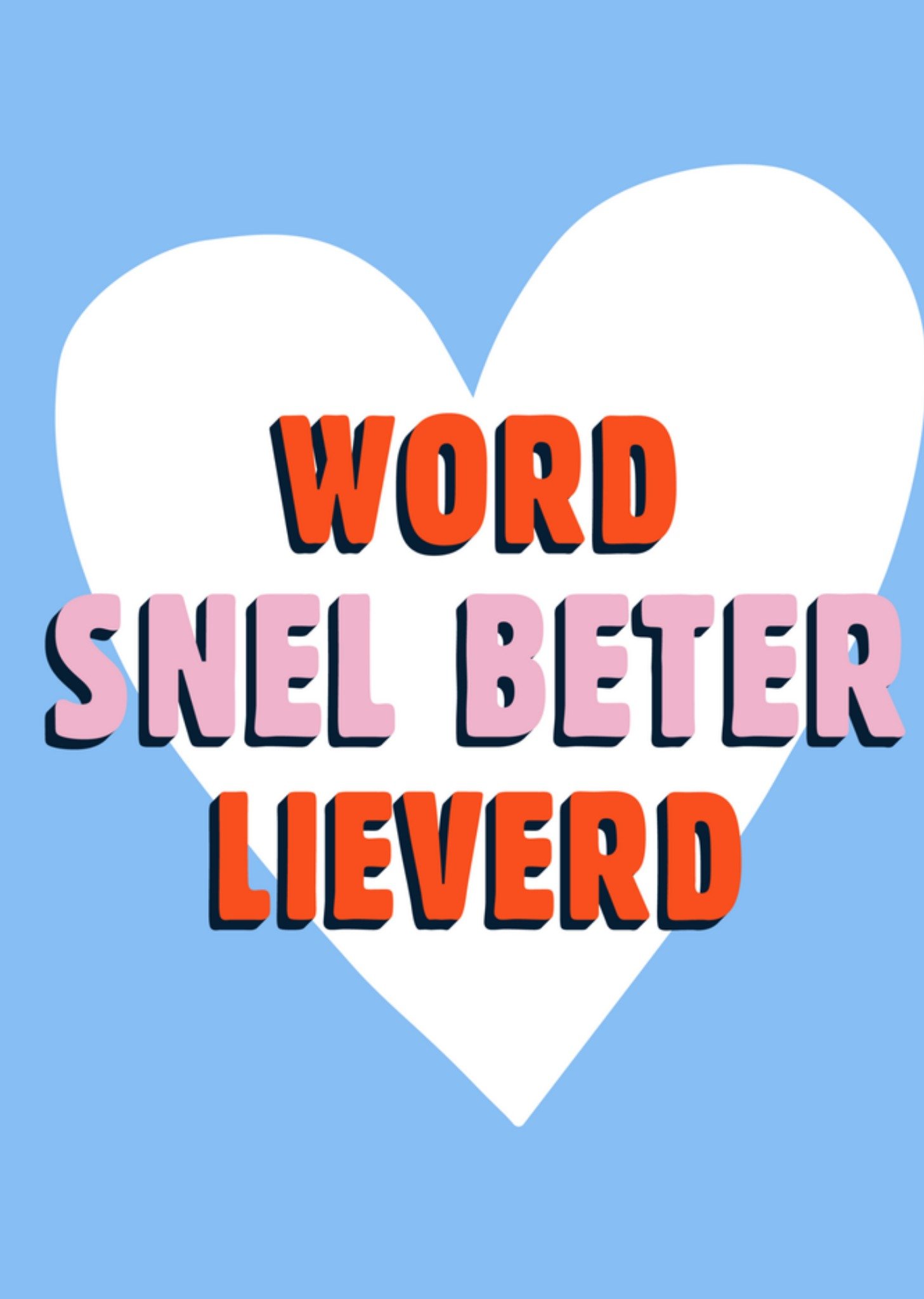 Greetz Beterschapskaart Word snel beter lieverd Standard Card