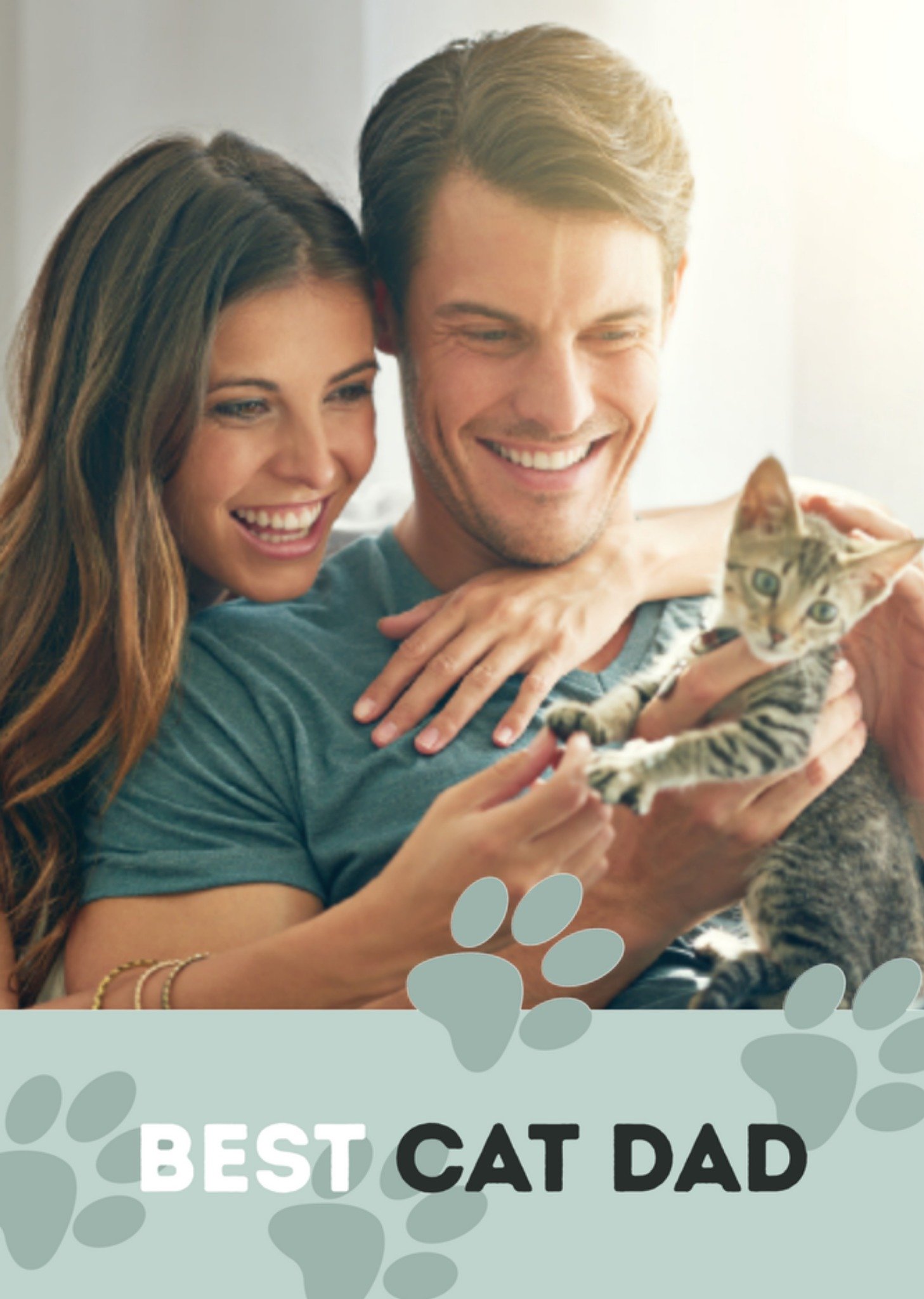 Vaderdagkaart cat dad Kaart Greetz