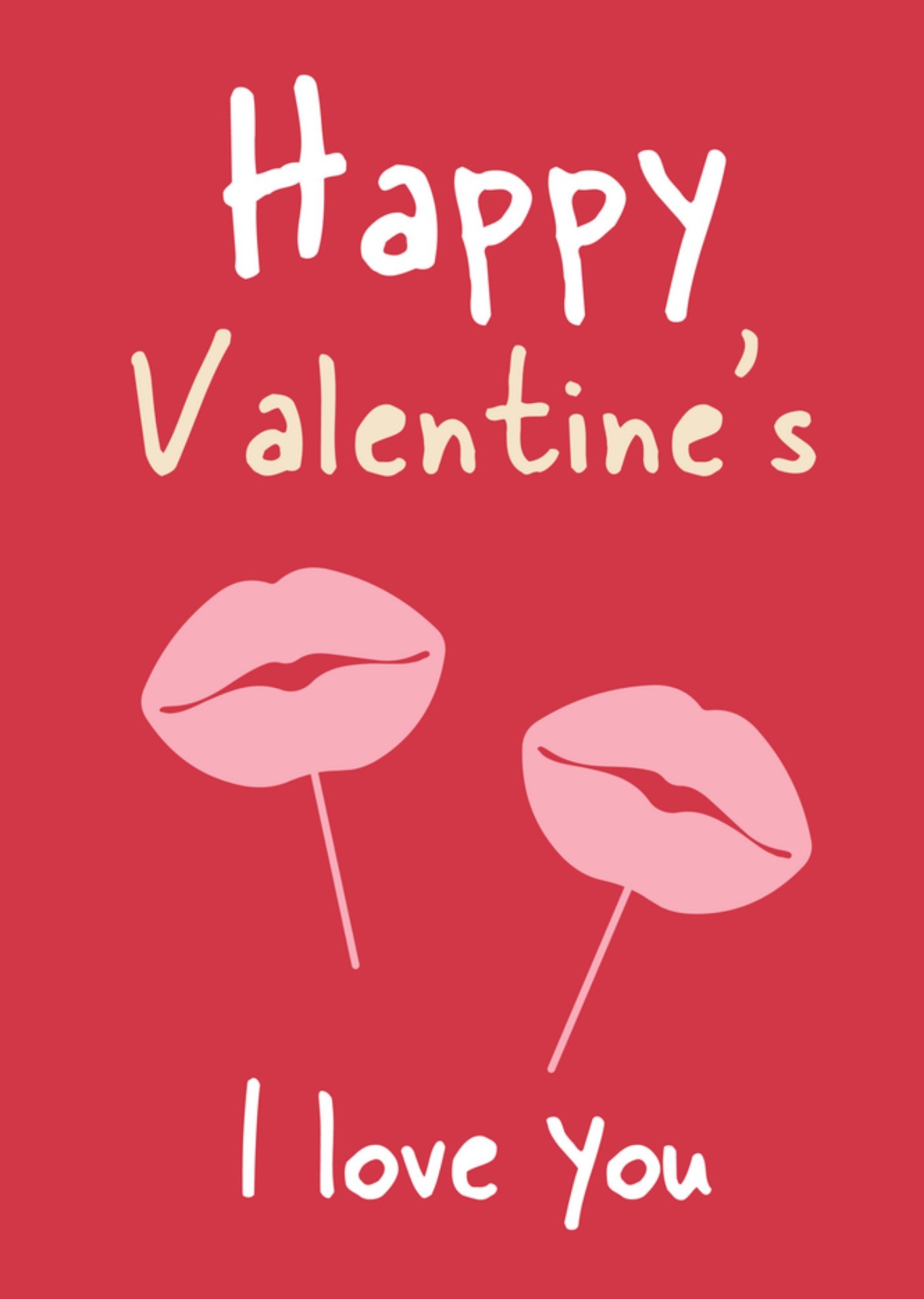 Valentijnskaart lippen Greetz