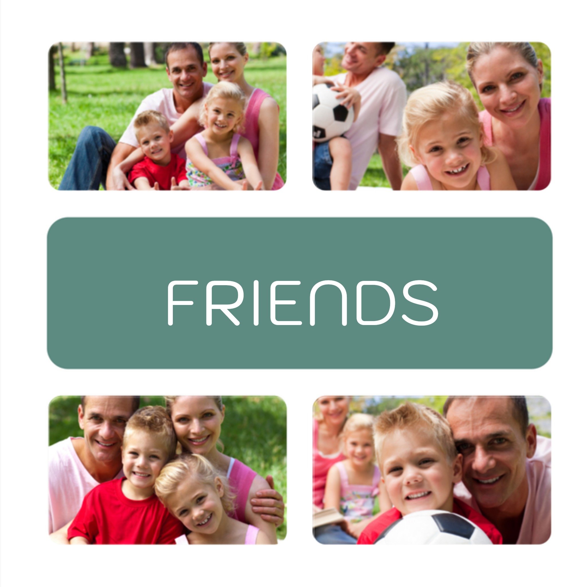 Greetz Vriendschapskaart fotokaart Vierkant