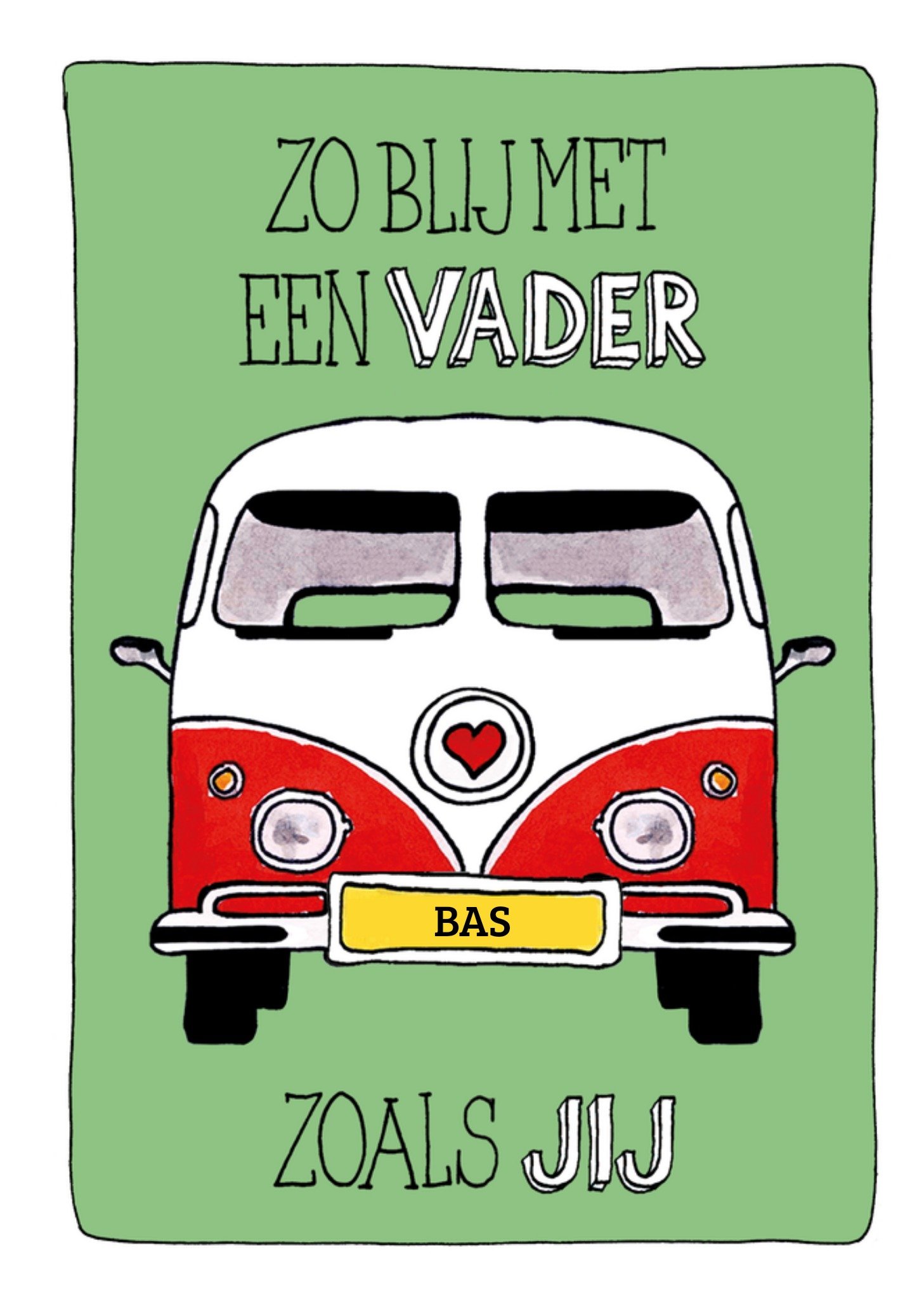 Vaderdagkaart Busje Met naam Kaart Sandysign