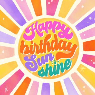 Aniet Illustration | Verjaardagskaart | Happy Birthday Sunshine