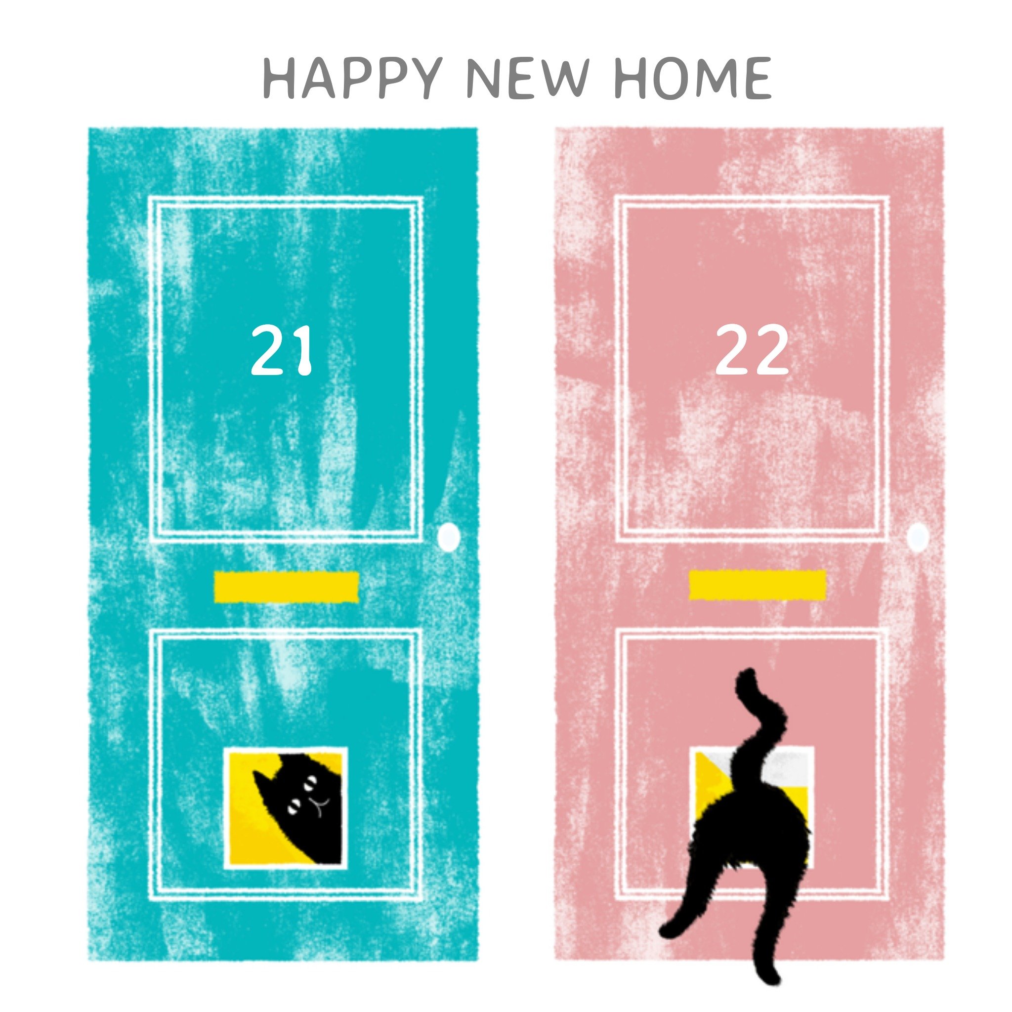 Greetz Nieuwe woning kaart grappig Vierkant