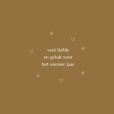 Zusss | Nieuwjaarskaart | Veel liefde en geluk