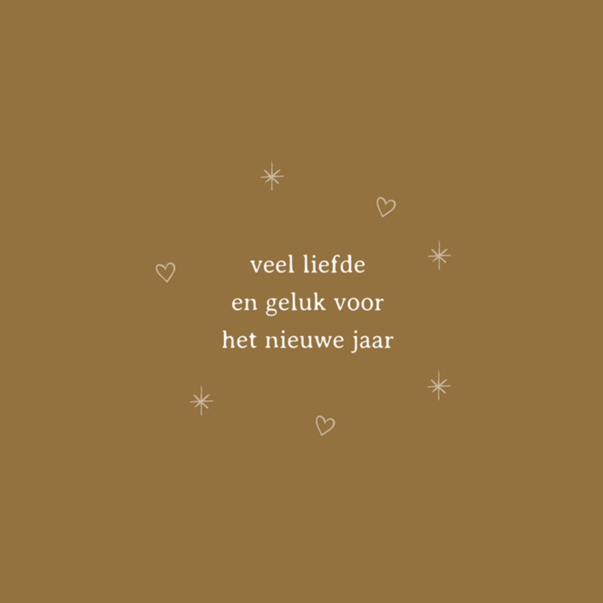 Zusss Nieuwjaarskaart Veel liefde en geluk Vierkant