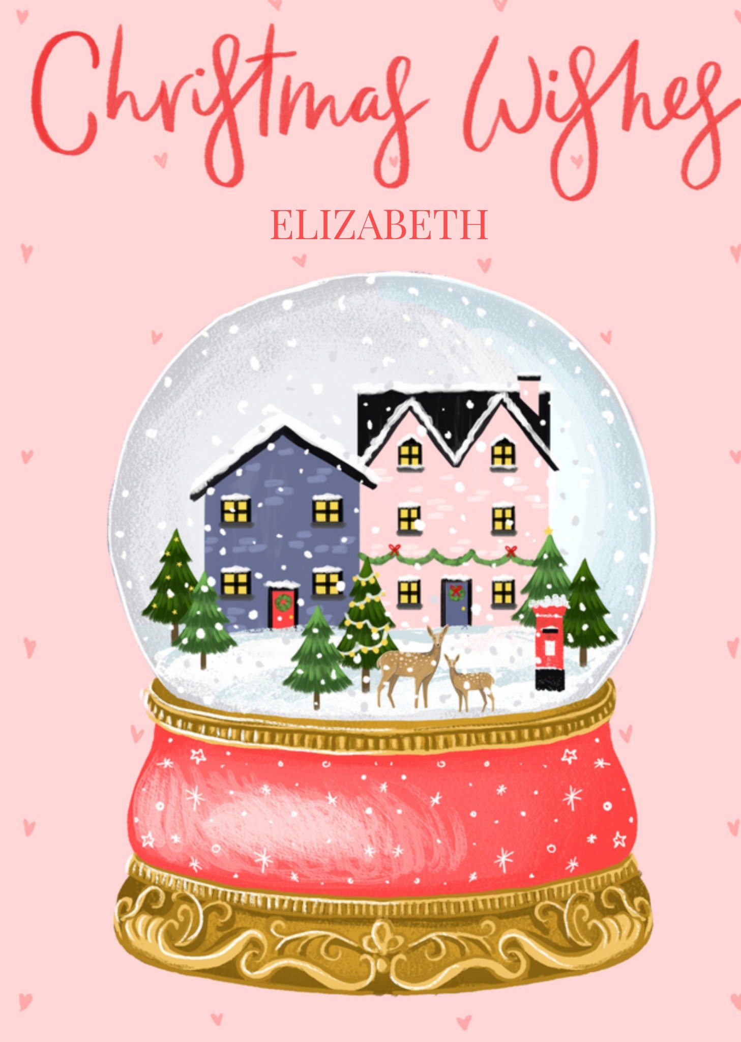 Okey Dokey design Kerstkaart Vrolijk Roze Making Meadows