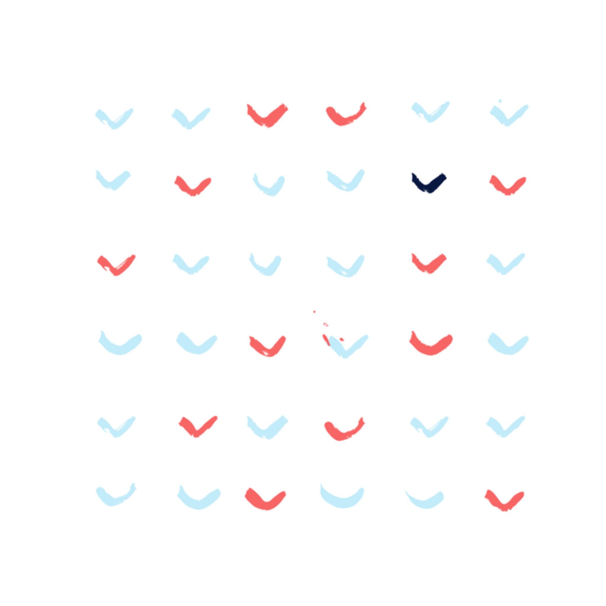 Kitchen of Smiles Zomaar kaart rood blauw Vierkant