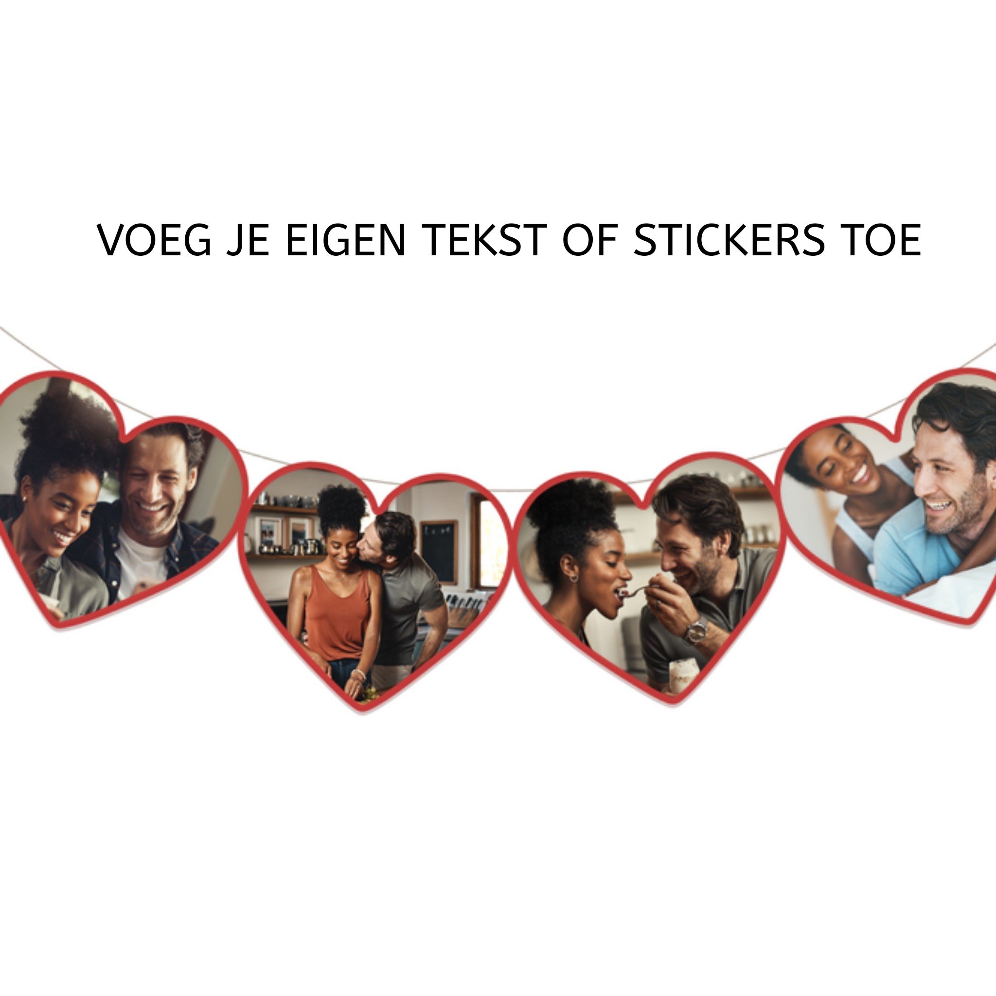 Gemaakt door Valentijnskaart Voeg je eIgen tekst of stickers toe Vierkante Kaart Greetz
