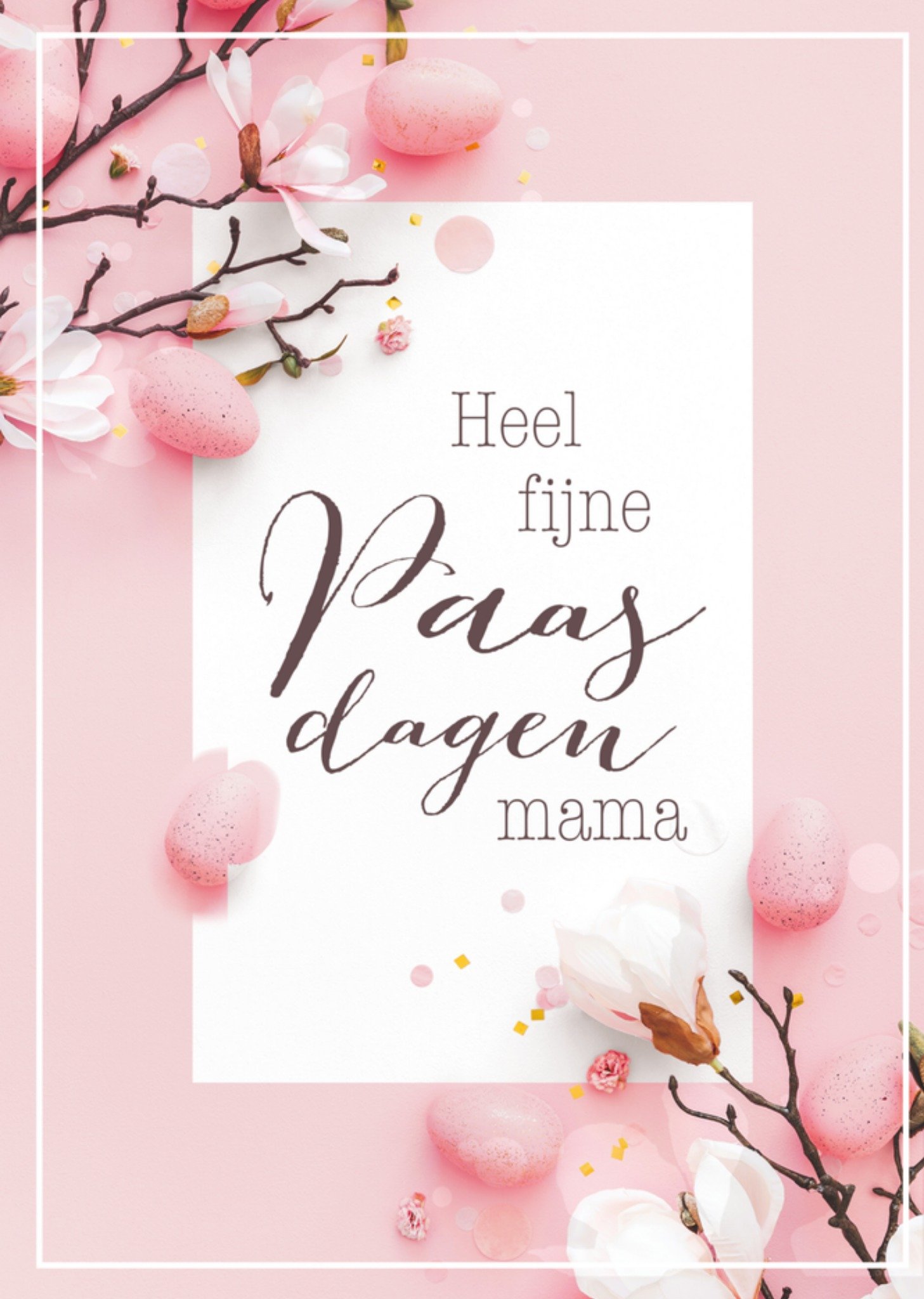 Paaskaart bloesem mama Kaart Paperclip