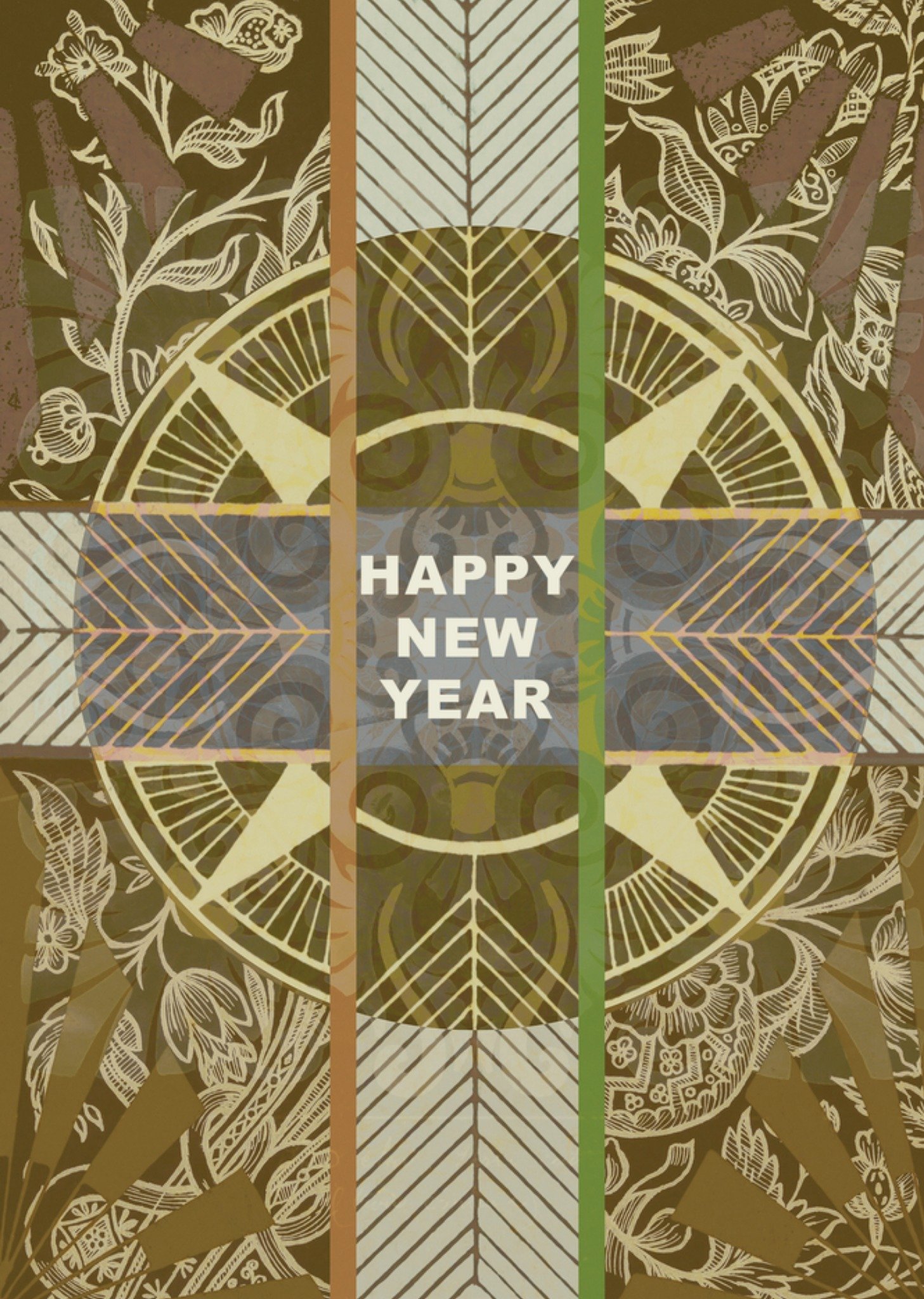 Nieuwjaar kaart Patroon Kaart NIN-NIT