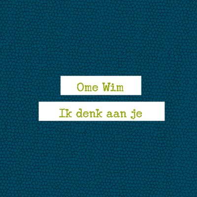 Ik Denk Aan Je Mozaïek Patroon Typografisch Voor Oom Kaart