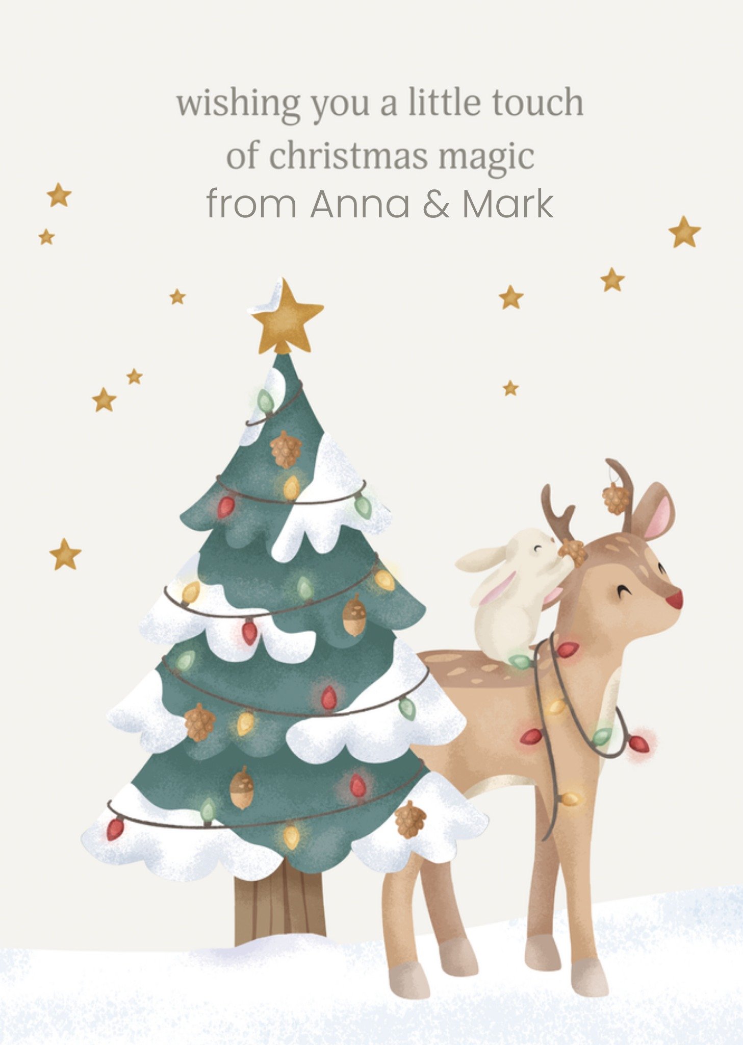 Little Dutch Kerstkaart Wishing you a little touch of christmas magic Standard Card