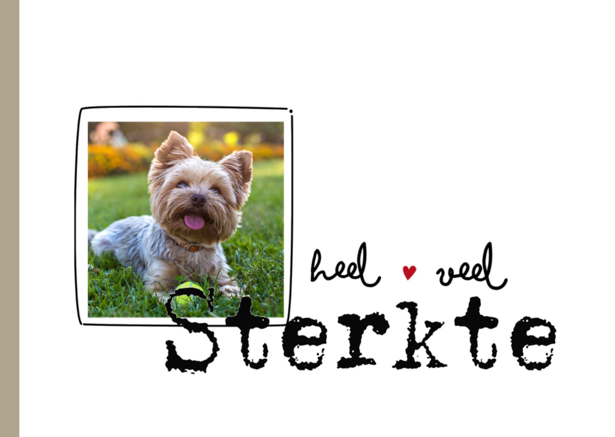 Condoleancekaart Huisdier Kaart Paperclip