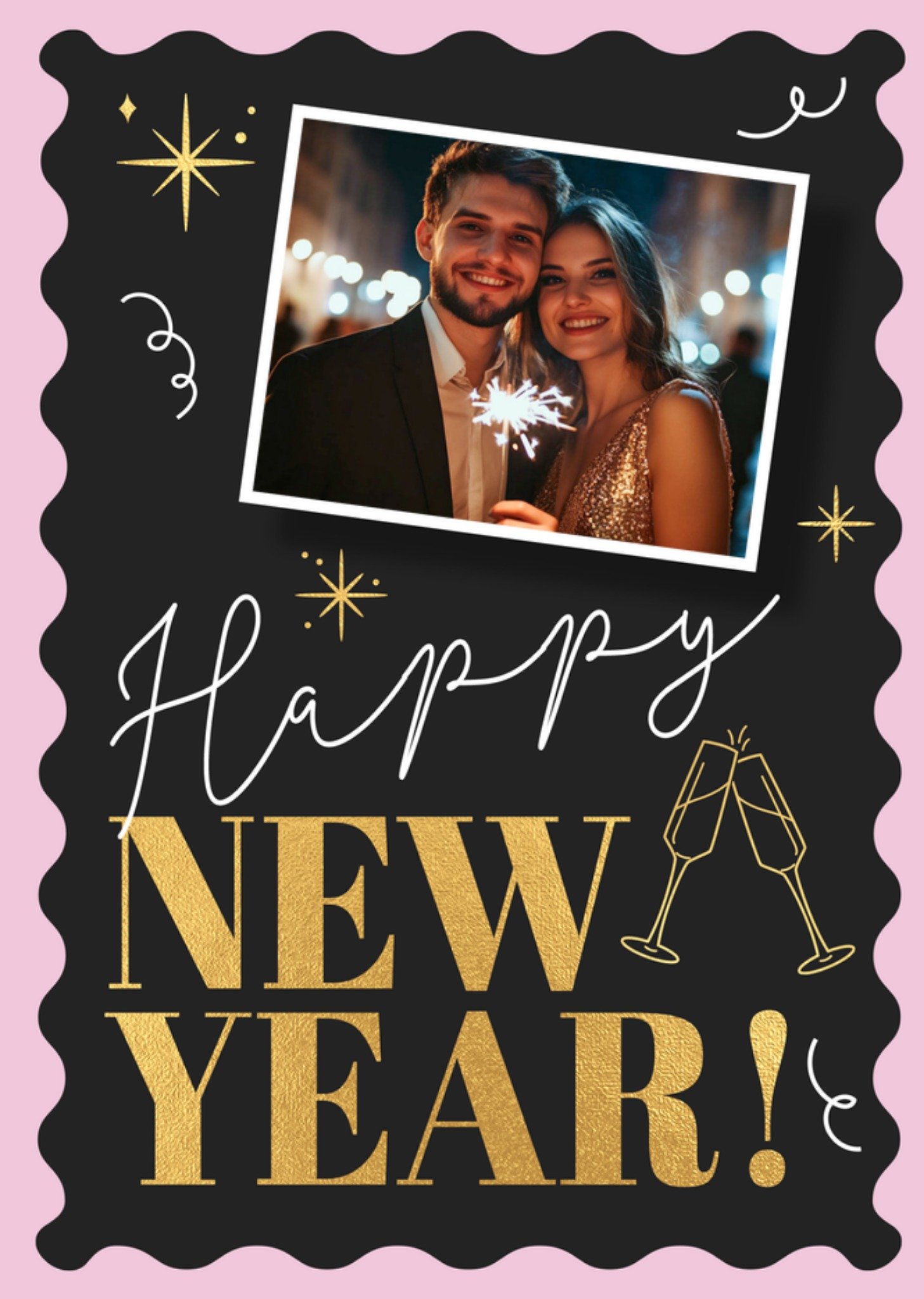 Luckz Nieuwjaarskaart Aanpasbare foto Aanpasbare foto Standard Card