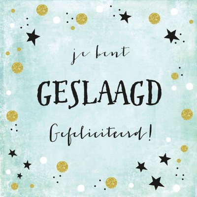 Tsjip | Geslaagd kaart | blauw | gefeliciteerd