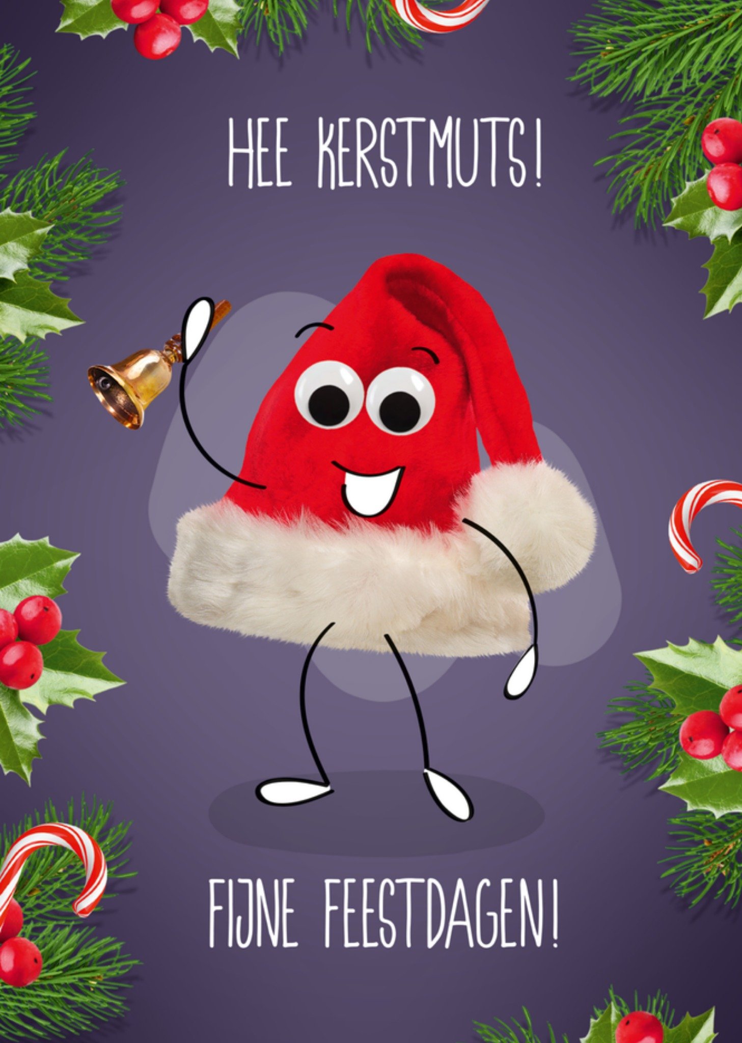 Paperclip Kerstkaart kerstmuts Standard Card