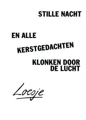 Loesje | Kerstkaart | Stille nacht 