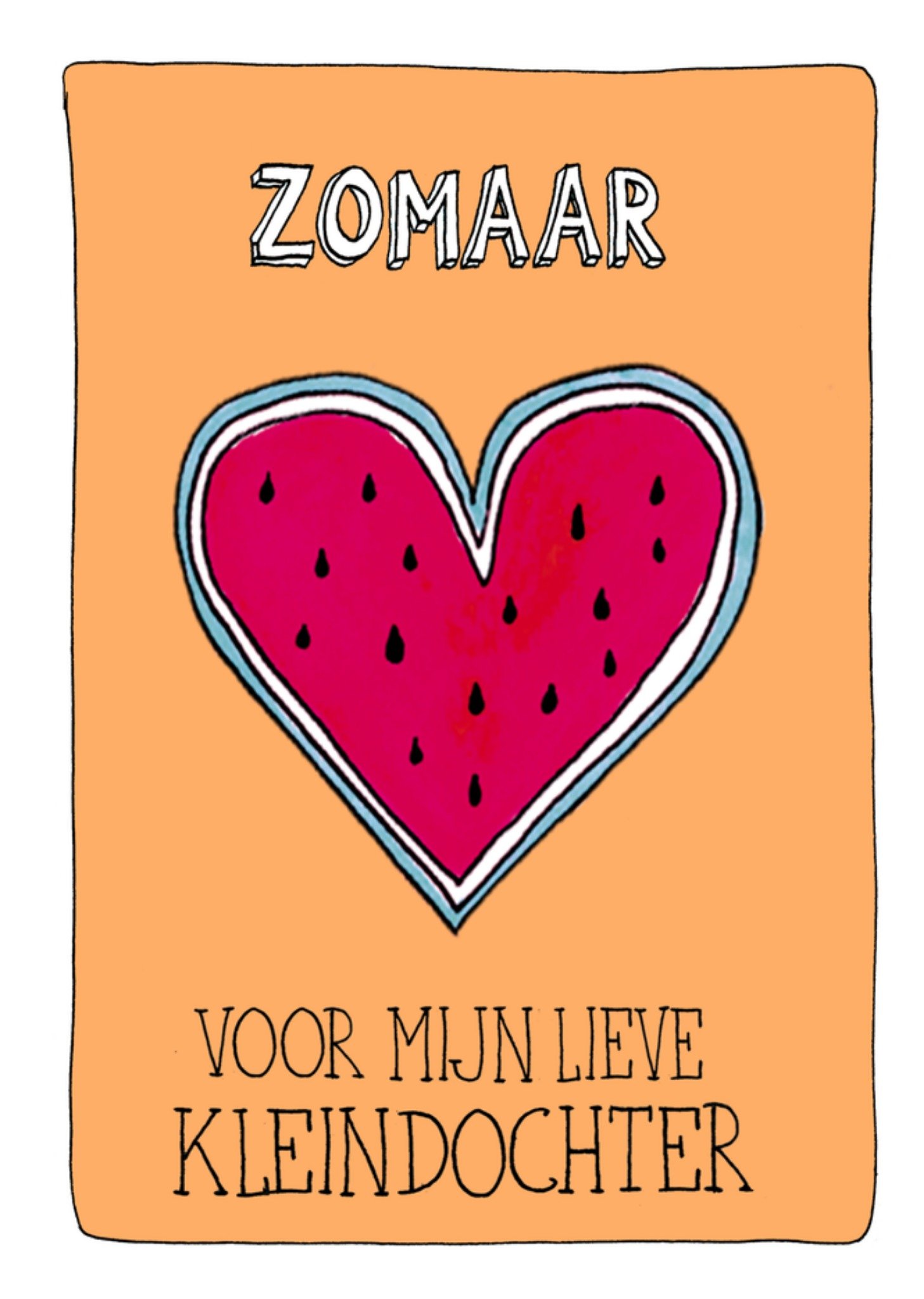 Zomaar kaart Watermeloen Hart Kaart Sandysign