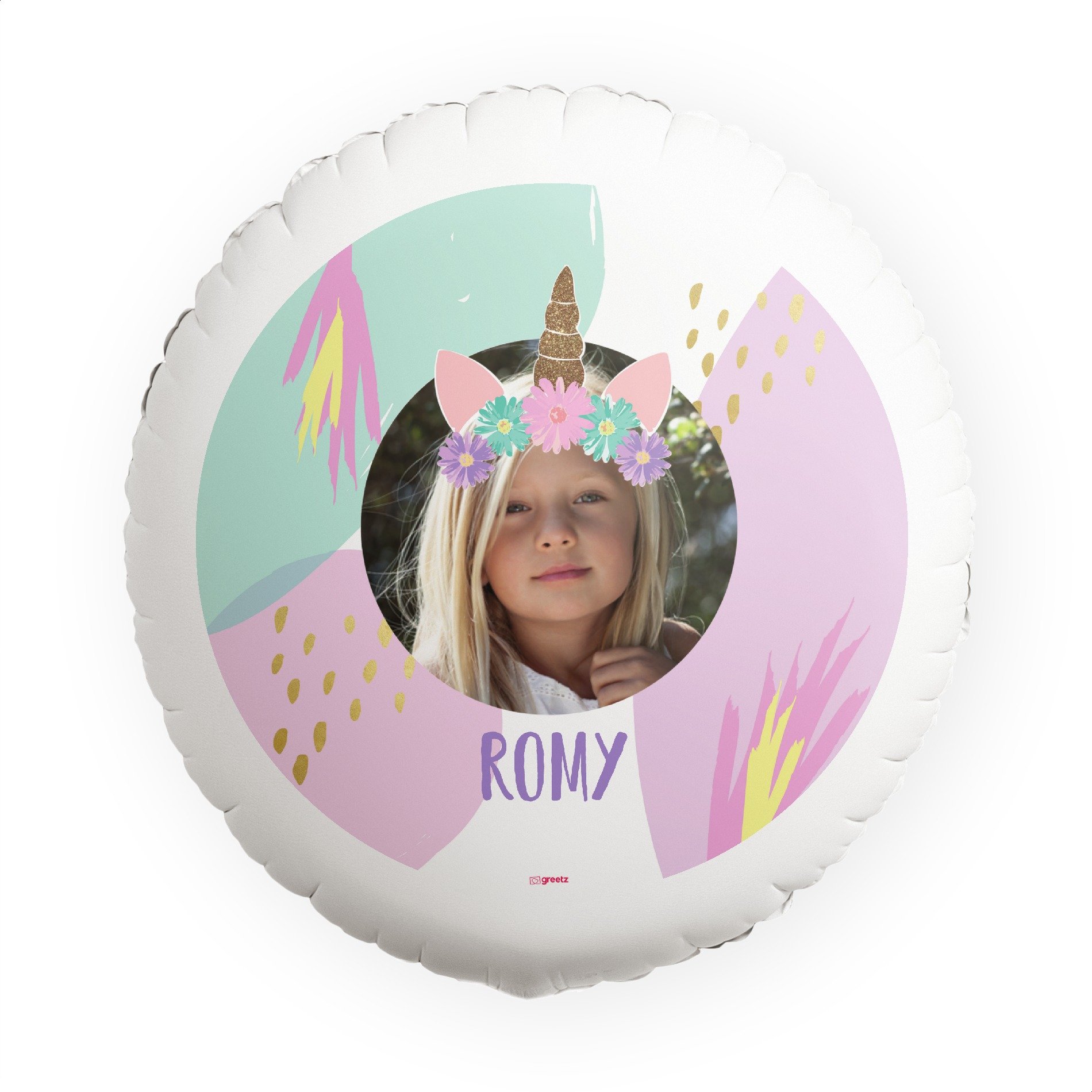 Greetz | Ballon | Unicorn | met eigen foto en naam