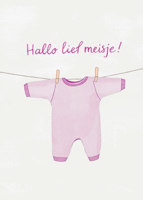 Greetz | Geboortekaart | Hallo lief meisje!