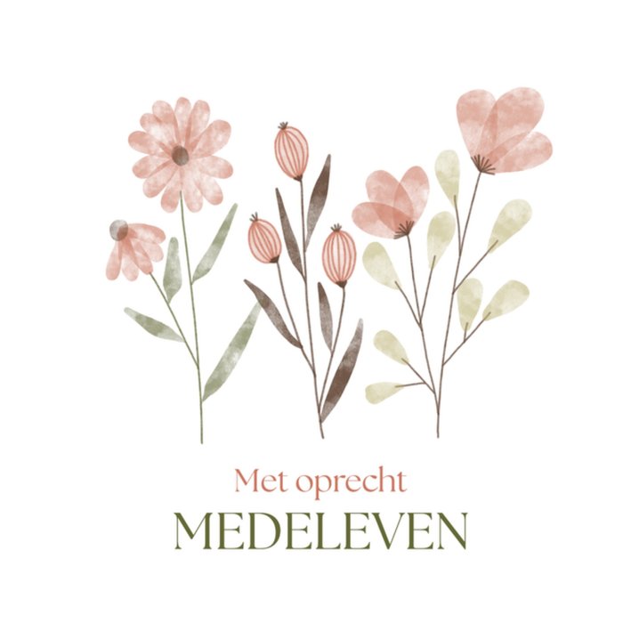 Papercute | Condoleancekaart | Met oprecht medeleven