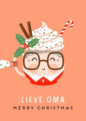 Marieke Witke | Kerstkaart | oma | cupcake
