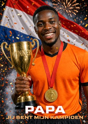Jij Bent Mijn Kampioen Voetballer Gezichtswissel Foto Uploadkaart