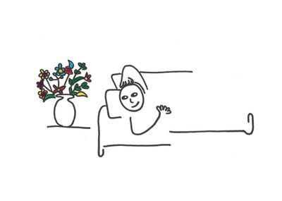 Eva Gans | Beterschapskaart | Bloemen | Voor hem