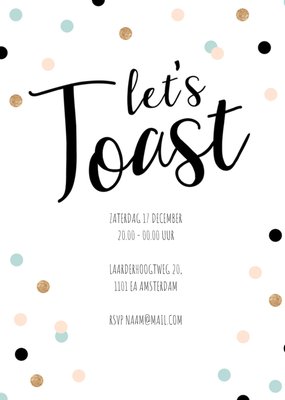 Greetz | Uitnodiging nieuwjaarsfeest | let's toast