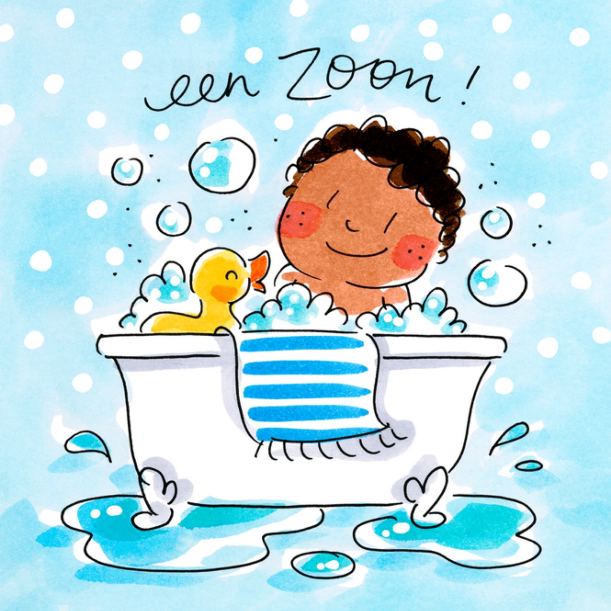 Geboortekaart Zoon Vierkante Kaart Blond Amsterdam