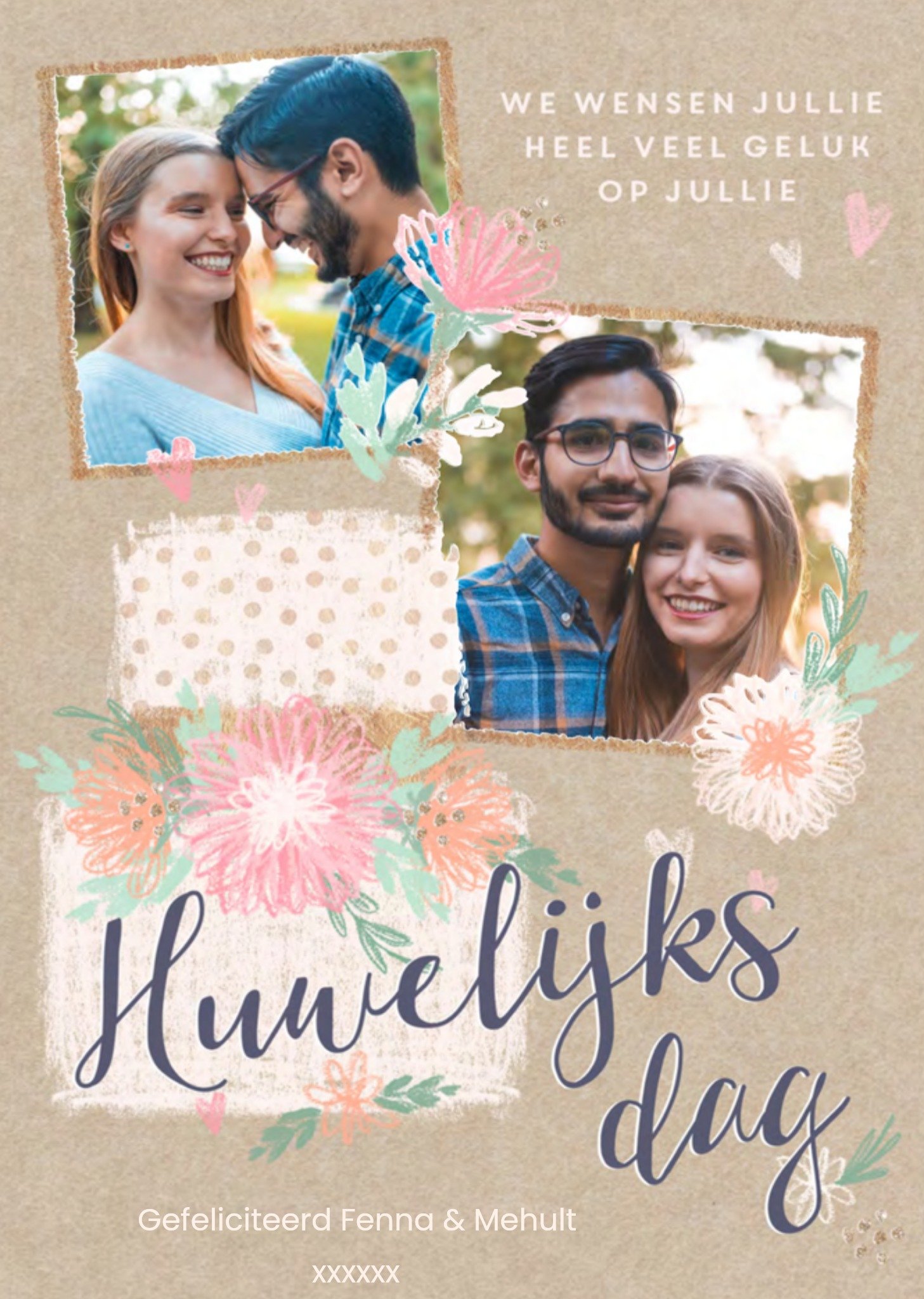 Greetz Huwelijkskaart Bloemen Standard Card