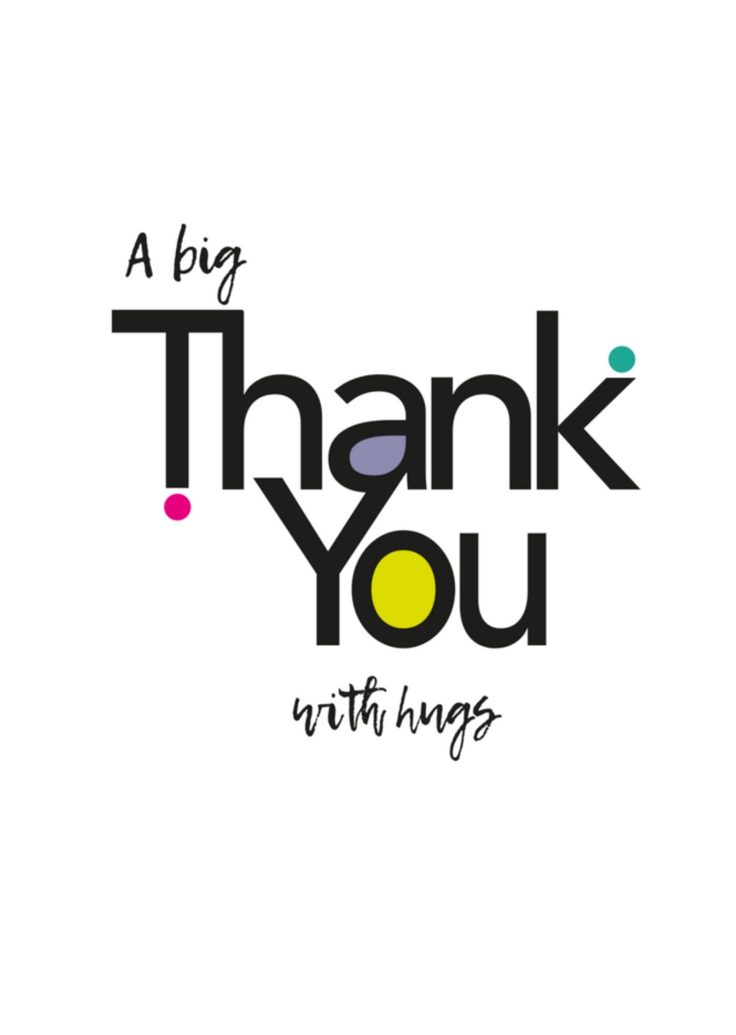 Bedanktkaart a big thank you Kaart Papagrazi