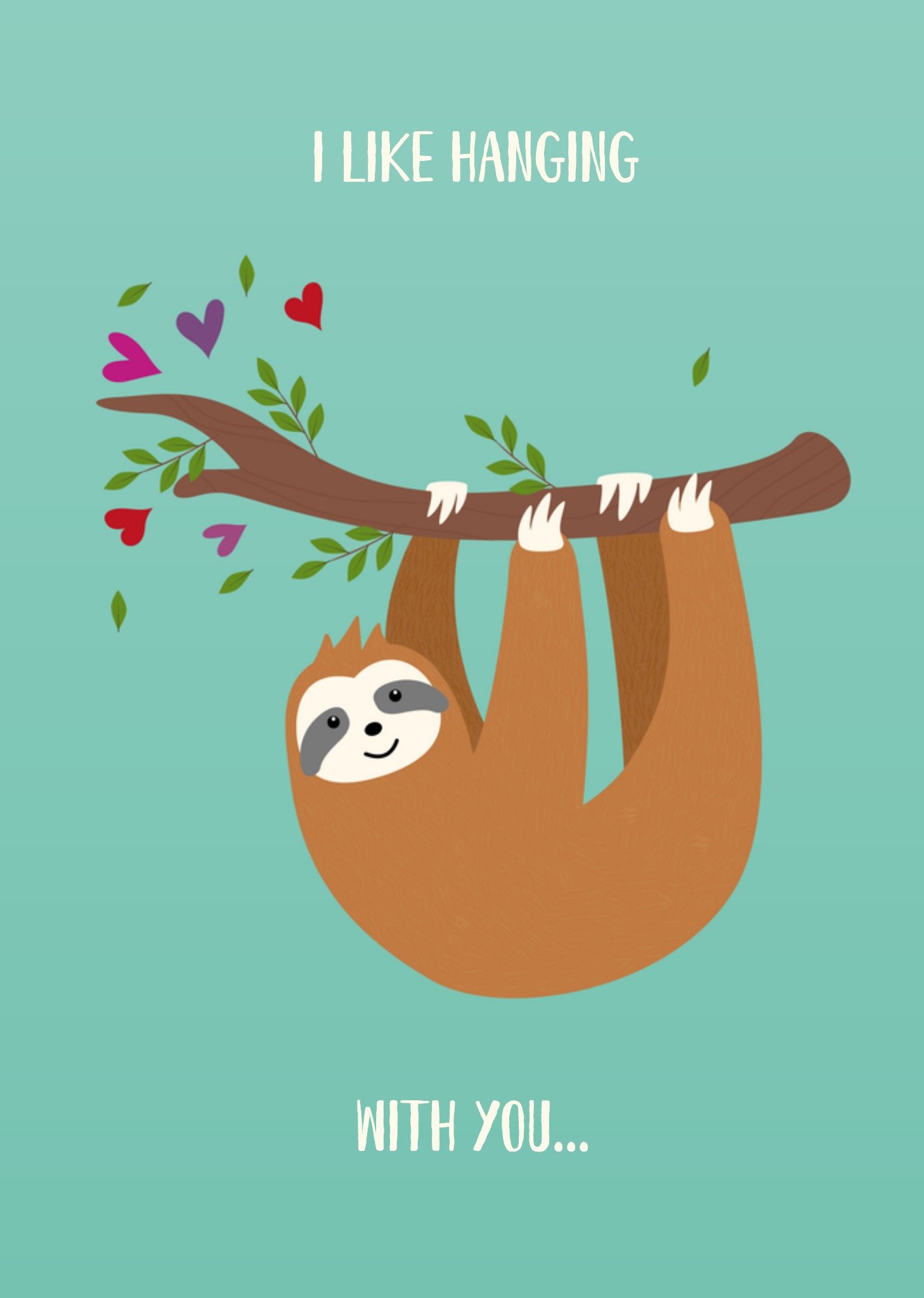 Vriendschapskaart Luiaard Vriendin Greetz