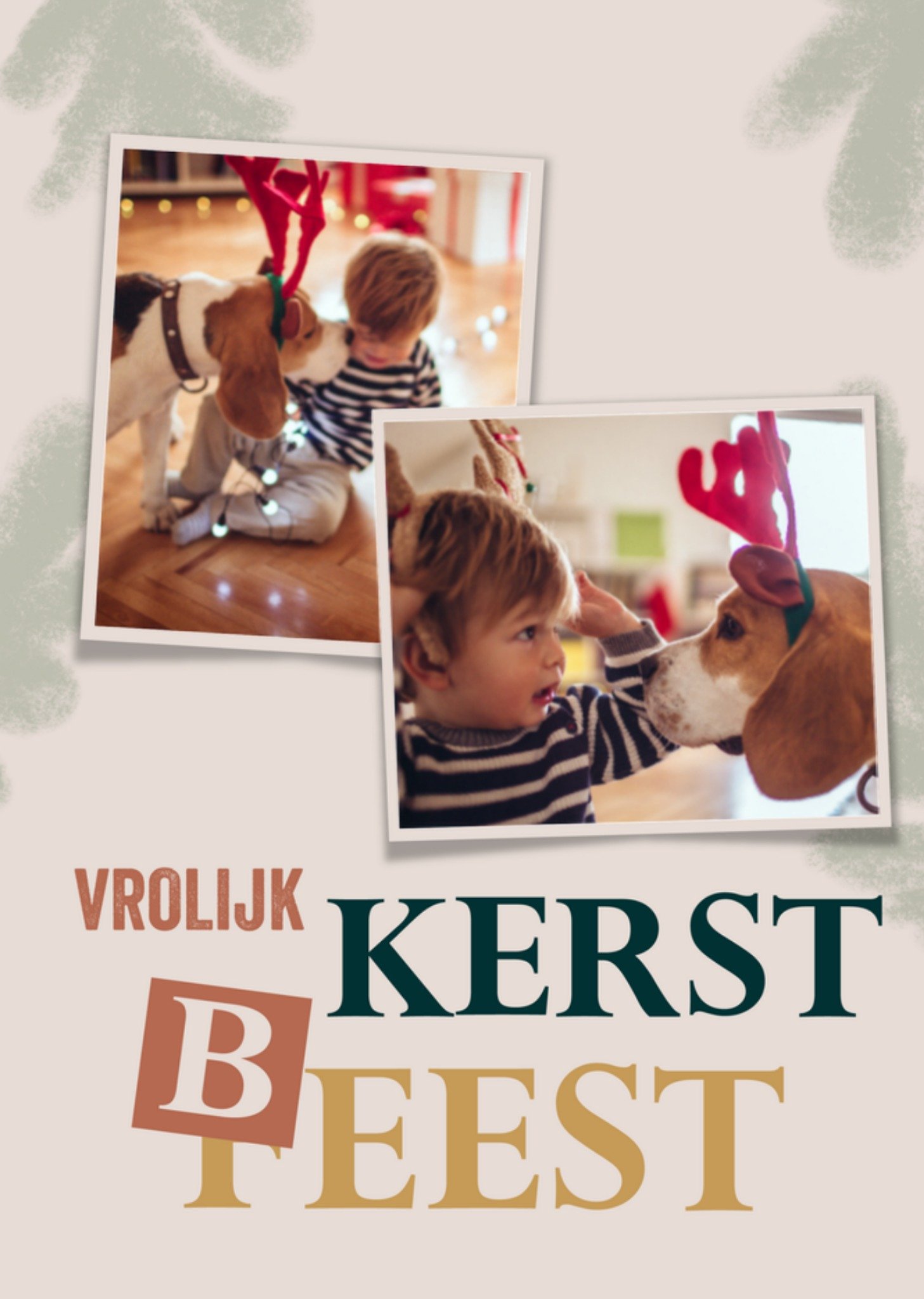 Kerstkaart kerstbeest Greetz