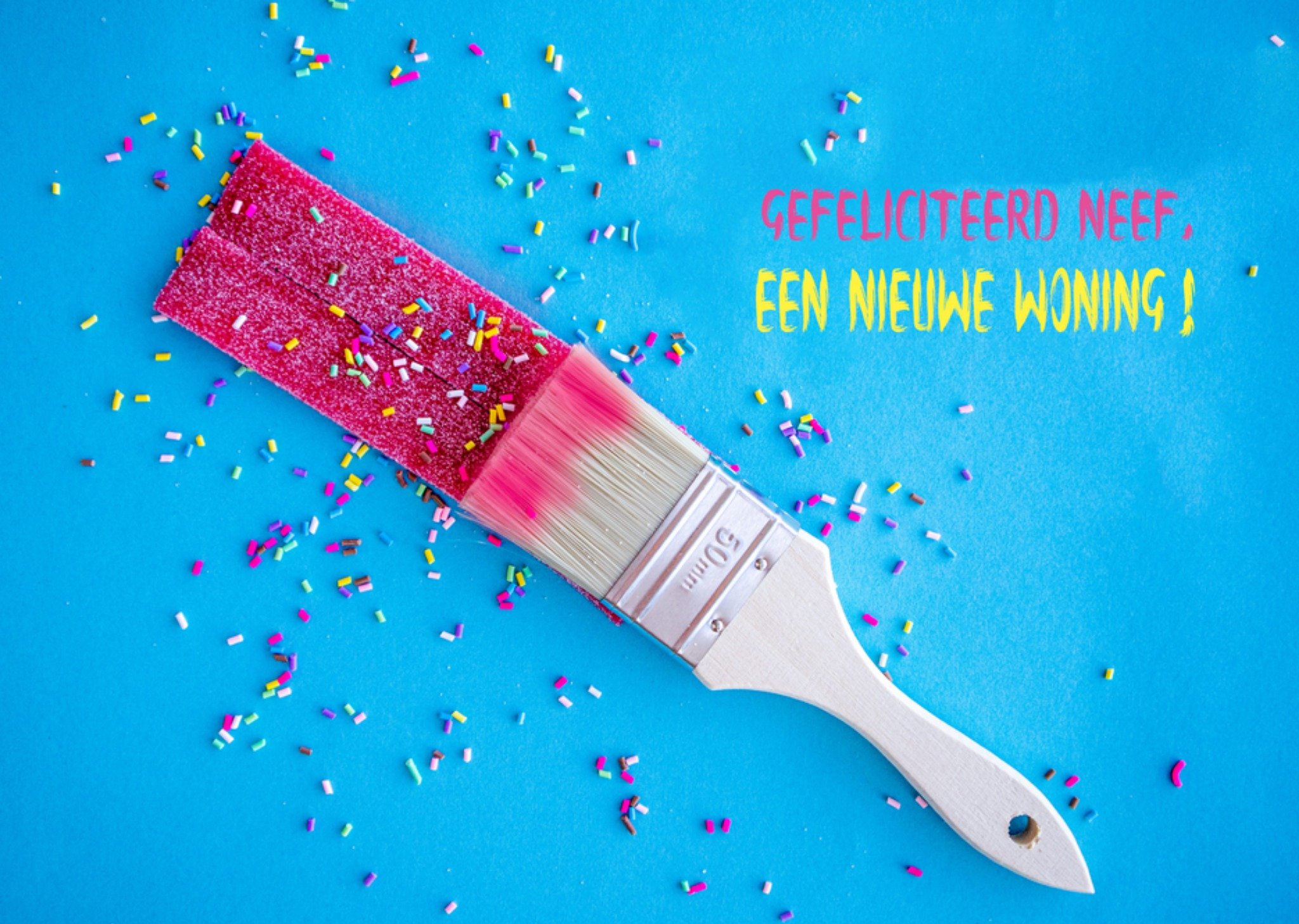 Nieuwe Woning kaart Neefje Kleurrijk Kaart Photoflash