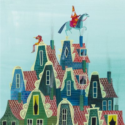 Geïllustreerd Sinterklaas Op Paard Kaart