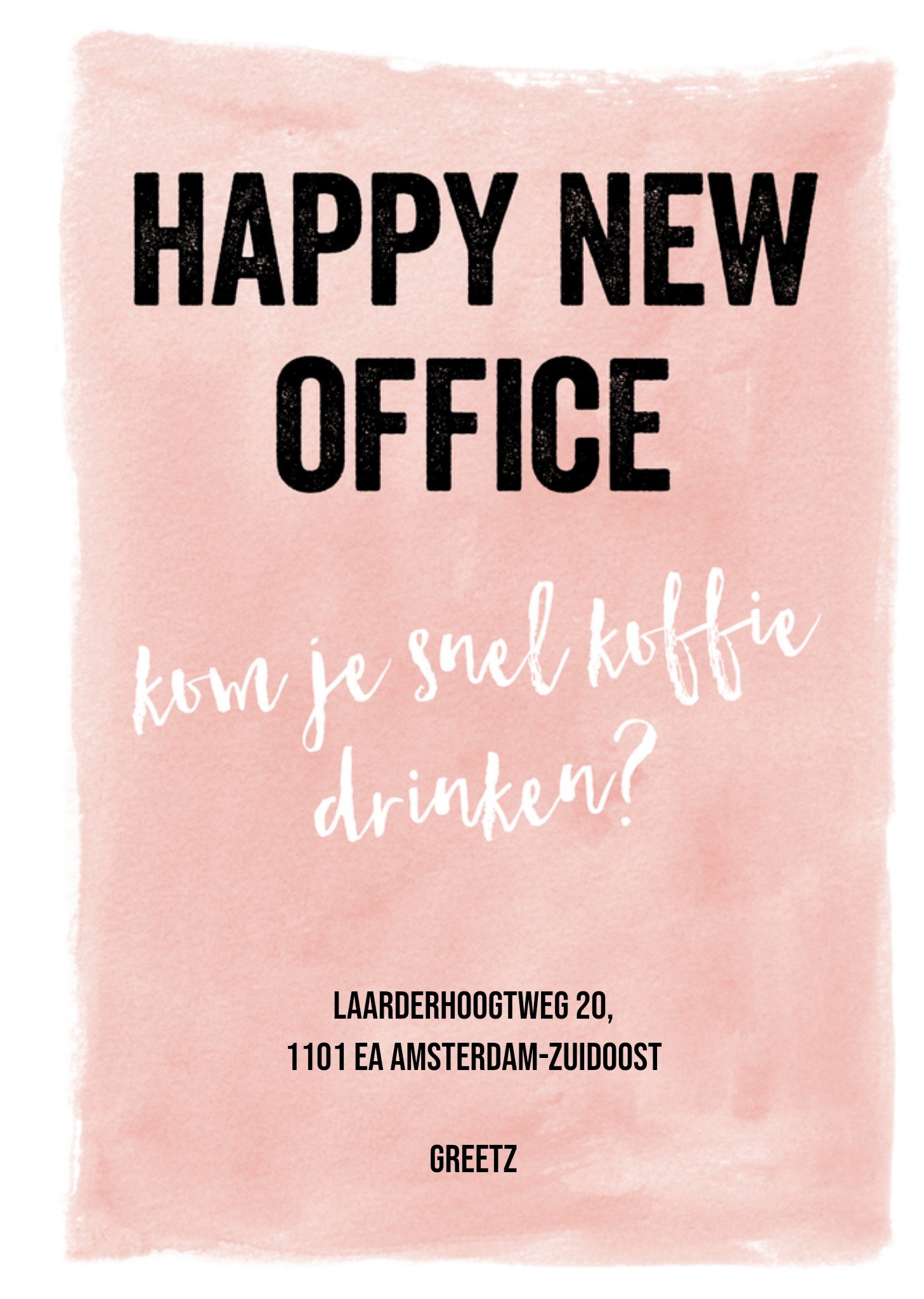 Verhuiskaart new office Kaart Greetz