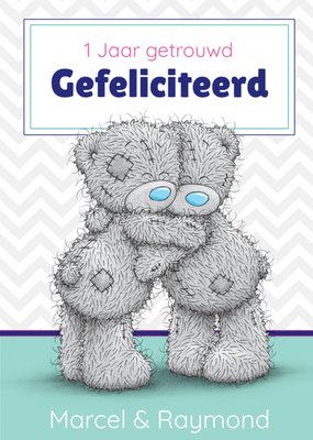 Me To You Geïllustreerde Beren 1e Huwelijksjubileum Kaart
