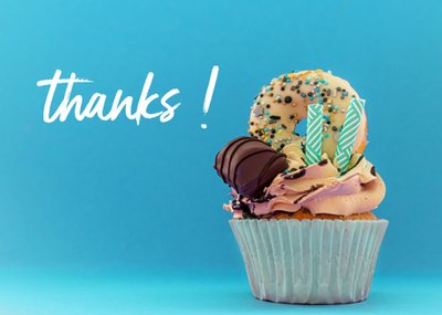 Photoflash | Bedankkaart | cupcake