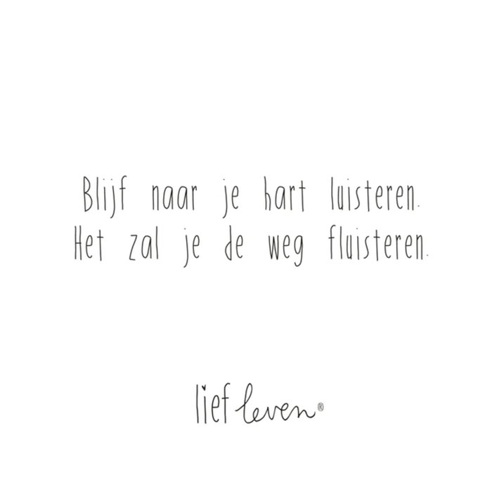 Kaarten met quotes | Wit | Zwart | Lief | Tekst